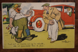 1952 CPA Ak Illustrateur Humour Tacot Traction Paysan Fermier - Autres & Non Classés