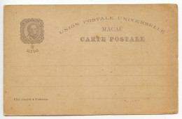 Macau 1898 Mint 3a. King Carlos Illustrated Postal Card - Centenario Da India / Vasco Da Gama - Briefe U. Dokumente