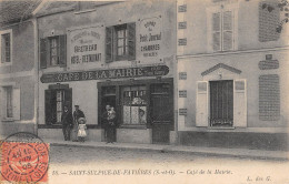 CPA 91 SAINT SULPICE DE FAVIERES / CAFE DE LA MAIRIE - Saint Sulpice De Favieres