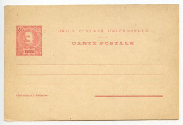 Angra 1890's Mint 25r. King Carlos Postal Card - Angra