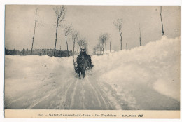 CPA 39 SAINT LAURENT DU JURA Les Tourbières Cheval Attelé Traineau Neige - Other & Unclassified