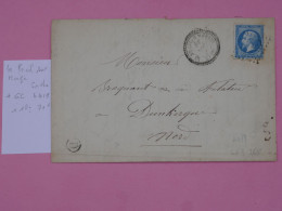 AU 20 FRANCE BELLE LETTRE  1861  NAPOLEON  N°22 +PELRLé +GC 4419+LE BREIL  A DUNKERQUE ++ ++AFFR. INTERESSANT++ - 1862 Napoléon III.