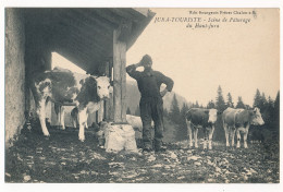 CPA 39 JURA TOURISTE Scène De Pâturage Du Haut Jura Fermier Paysan Montagne - Autres & Non Classés