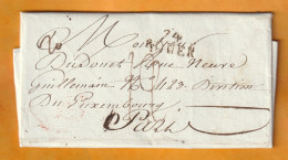 1807 - Marque Postale 74 ROUEN Sur Lettre Pliée Avec Correspondance Vers PARIS - 1801-1848: Precursors XIX