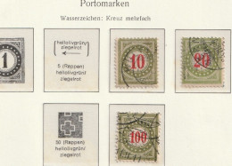 SUIZA TAXES 1908 - YV 38/39 - 41 - Steuermarken