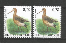 BUZIN Euro * Papier + Kleur Variaties * Nr 3502  HELDER + DOF FLUOR PAPIER * Postfris Xx * - 1985-.. Vogels (Buzin)