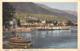 SUISSE - Locarno - Barques - Montagne - Lac - Carte Postale Ancienne - Mon