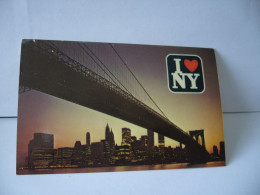 BROOKLYN BRIDGE MANHATTAN'S GNITTERING SKYLINE AS SEEN UNDER THE BRIDGE ETAT UNIS USA NY NEW YORK  CPA - Brooklyn