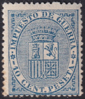 Spain 1874 Sc MR2 Espana Ed 142 War Tax MLH* Crease - Kriegssteuermarken