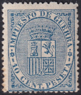 Spain 1874 Sc MR2 Espana Ed 142 War Tax MLH* Crease - War Tax