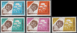 CONGO (République Démocratique Du) 594 à 598 ** MNH Anniversaire Indépendance Soldat Parachute Noratlas 1965 - Ungebraucht