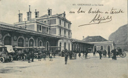 GRENOBLE LA GARE CACHET SOCIETE DE SECOURS AUX BLESSES MILITAIRES COMITE DE GRENOBLE HOPITAL AUXILIAIRE N°62 - Grenoble