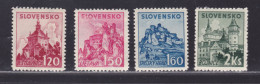 SLOVAQUIE N°   54 à 57 ** MNH Neufs Sans Charnière, Avec Adhérences (D9964) Châteaux - 1941 - Ongebruikt