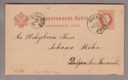 Tschechien Heimat Wekelsdorf 1880-02-20 Auf 2 Kr Ganzsache AT Nach Dolzen Bei Jaromir - ...-1918 Prephilately