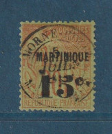 Martinique - YT N° 16 - Oblitéré - Signé Calves - 1888 / 1891 - Gebraucht