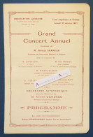 ● Association Landaise 1927 Grand Concert Annuel - Francis Grangier - André Gendreu - Programme - Impr. Baillet Bordeaux - Programmes