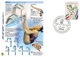 ALG Algeria N° 1666 Olympic Games Algerian Olympic Committee Diving Dive - Tuffi