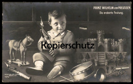 ALTE POSTKARTE PRINZ WILHELM VON PREUSSEN DIE EROBERTE FESTUNG SPIELZEUG Uniform Königshäuser Ansichtskarte AK Postcard - Jeux Et Jouets