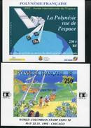 POLYNESIE FRANCAISE - BLOCS & FEUILLETS N° 19 & 20  * * - ANNEE DE LESPACE & CHICAGO EXPO DE 1992 - LUXE - Blocs-feuillets