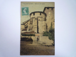 2023 - 409  ROQUEFORT  (Landes)  :  Eglise Du XIIè Siècle  -  Carte Toilée Couleur   XXX - Roquefort