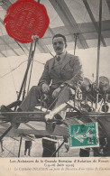 MEETING AVIATION ROUEN 1910 LE CAPITAINE DICKSON AU POSTE D'UN BIPLAN H FARMAN AVEC CACHET RARE - Aviateurs