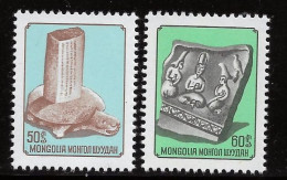 MONGOLIA 1976 ** International Archeological Conference *  MONGOLEI ** MNH  ** Scott: 935 - 936   Michel: 1031 - 1032 - Mongolie
