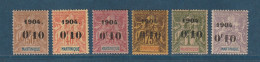 Martinique - YT N° 54 à 59 * - Neuf Avec Charnière - 1904 - Unused Stamps