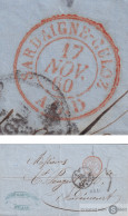 LETTRE. 1860. ANTONIO PONTI. MILANO POUR AUDINCOURT. TAXE 5. SARDAIGNE-CULOZ AGD - Ohne Zuordnung