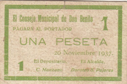 CRBL0046 BILLETE LOCAL ESPAÑA DON BENITO MBC - Altri & Non Classificati