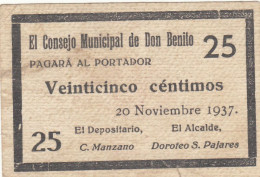 CRBL0049 BILLETE LOCAL ESPAÑA DON BENITO MBC+ - Altri & Non Classificati