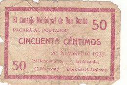 CRBL0052 BILLETE LOCAL ESPAÑA DON BENITO MC - Andere & Zonder Classificatie