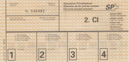 Switzerland - SP - Railway Coupon Ticket - Other & Unclassified