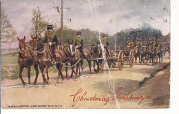 17797) Canada Postage Due Postcard Christmas Greetings Royal Horse Artillery GB UK  Military - Cartas & Documentos