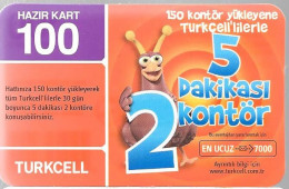 CARTE-PREPAYEE-GSM-TURQUIE-100-TURKCELL-2010-UTILISE-TBE - Türkei