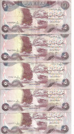IRAK 5 DINARS 1980-82 VF P 70 ( 5 Billets ) - Iraq