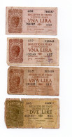 ITALE - Billets - 4 Billets - VNA Lira, DVE Lire - Italia – 1 Lira