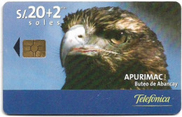 Peru - Telefónica - Apurimac - Buteo De Abancay, Chip Gem5 Black, 20+2Sol, 04.2001, 50.000ex, Used - Pérou