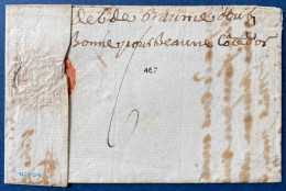 FRANCE Lettre 1798 De PARIS LYS P.PAYE PARIS Rouge +Deb BAUME Sur Le Doubs Manuscrit (cote D'or, Indice 17) Pour BEAUNE - ....-1700: Vorläufer