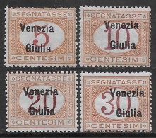 Italia Italy 1918 Occupazioni Venezia Giulia Segnatasse 4val Sa N.S1-S4 Nuovi MH * - Venezia Giulia