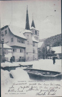 Valangin Sous La Neige NE, Fontaine Et Boulangerie (7.7.1902) - Valangin