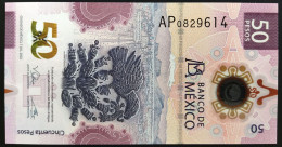 MEXICO $50 ! SERIES AP NEW 7-Jul-22 DATE ! Victoria Sign. AXOLOTL & EAGLE IND. POLYMER NOTE Read Descr. For Notes - México