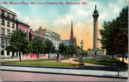 Maryland Baltimore Mount Vernon Place Looking East From Cathedral Street - Baltimore