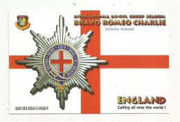 Cp , Carte QSL 4 Pages,  BRAVO ROMEO CHARLIE, International DX - SWL Group Belgium, ENGLAND, ANGLETERRE,  2 Scans - Radio Amatoriale