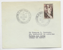 FRANCE CROIX ROUGE 15FR LETTRE COVER EXPOSITION CROIX ROUGE 23 JUIN 1951 INNSBRUCK - Croix Rouge