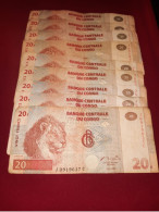 Lot De 9 Billets Du Congo - Kilowaar - Bankbiljetten