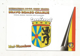 Cp , Carte QSL 4 Pages,  BRAVO ROMEO CHARLIE, International DX - SWL Group Belgium, WEST-VLAANDEREN,  2 Scans - Radio Amateur