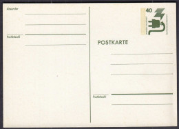 Germany 1977 / Postkarte, Postal Stationery / 40 Pf / Jederzeit Sicherheit, Safety At All Times, Electricity / Mint - Postkarten - Ungebraucht