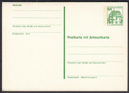 Germany 1980 / Postkarte Mit Antwortkarte / Postal Stationery / 50 Pf / Castle, Wasserschloss Inzlingen / Mint,unused - Postkarten - Ungebraucht