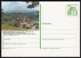 Germany 1980 / Postkarte, Postal Stationery / 50 Pf / St. Andreasberg, Kurort, Spa, Winther Sport / Mint,unused - Postkarten - Ungebraucht