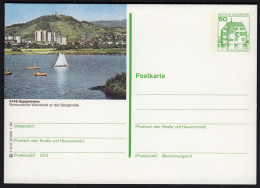 Germany 1980 / Postkarte, Postal Stationery / 50 Pf / Heppenheim, Lake, Sailing, Canoeing / Mint,unused - Postkarten - Ungebraucht